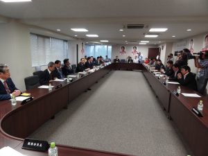 海江田代表をはじめ、民主党の役員が列席