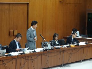 災害対策委員会に出席。わが党の泉健太議員が質問に立ちました