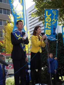 新潟市長選　第一声で激励のご挨拶