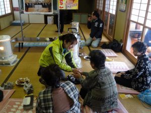 地域の老人会の皆さんにご挨拶