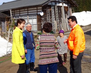 下田地区にはまだたくさん雪が残っています