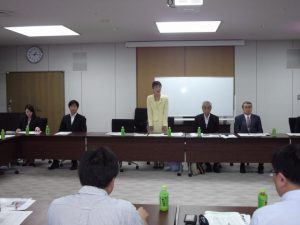 民主党新潟県連の常任幹事会にて挨拶をしました。