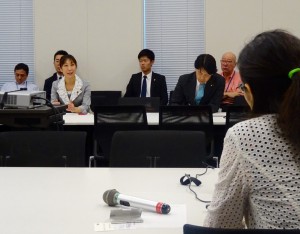 主権者教育WTでは、Pacific21代表横江さんからアメリカの主権者教育についてヒアリング
