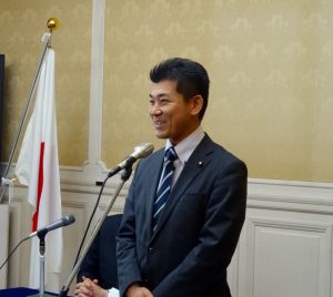 ４月の衆院京都３区補選に立候補する泉けんた代議士の決意表明。