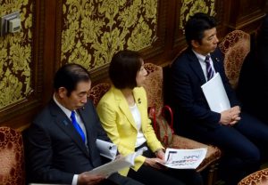 今日から始まったTPP特別委員会での国会論戦。質問する同僚議員の応援に駆けつけました。