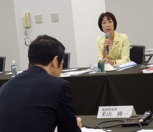 今朝は「新潟県の課題・政府に対する要望について国会議員への説明会」に出席。